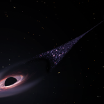 Astronomers Spy a Huge Runaway Black Hole’s Starry Wake