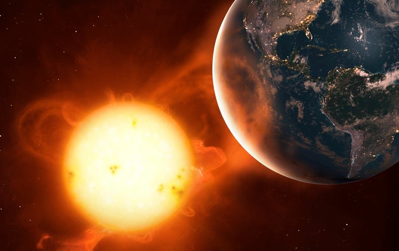 Traces of Oldest and Major Solar Storm Located in Buried French Forest